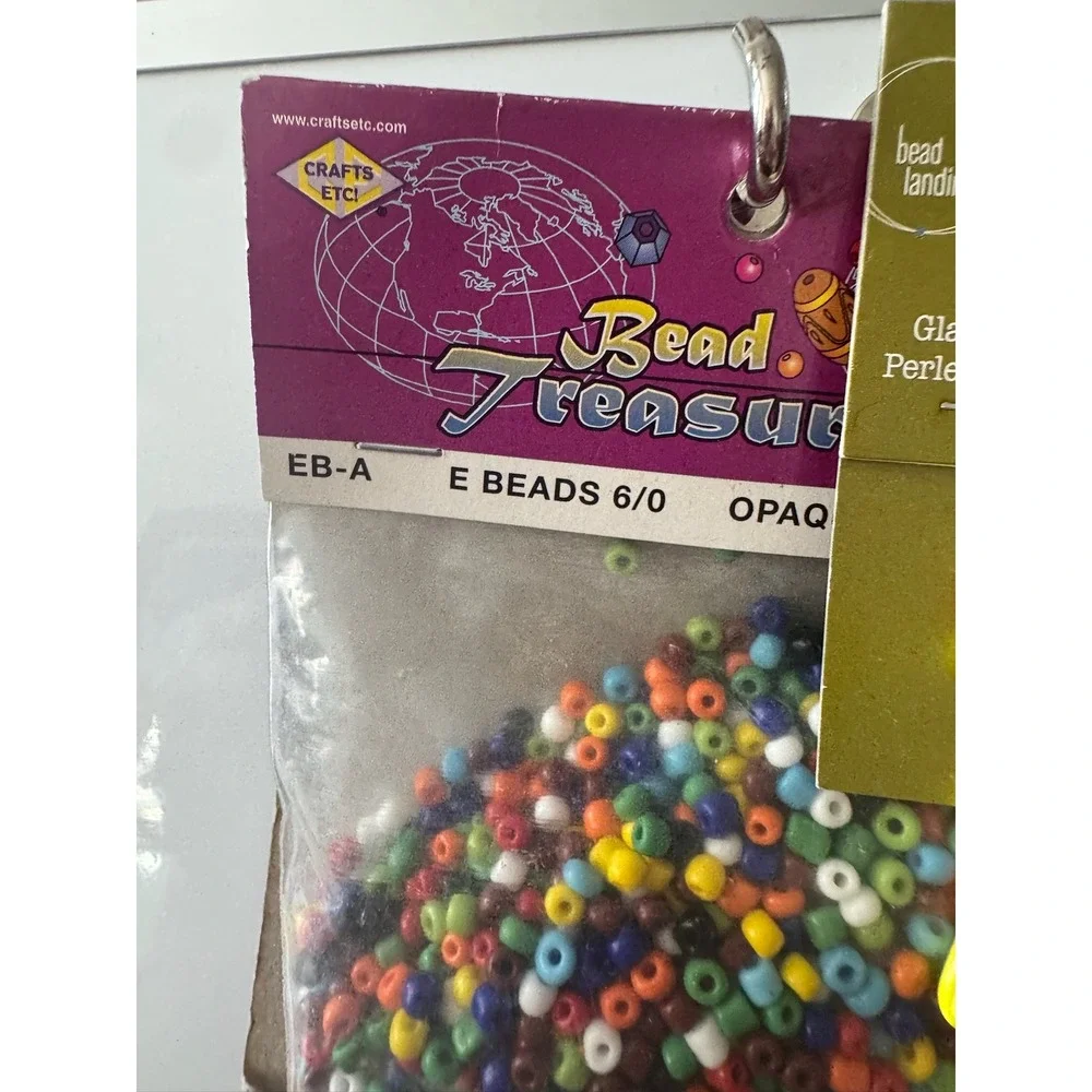 Bead Treasures Bead Landing Candy‎ Corn Crackle E Beads 6/0 Glass Bundle